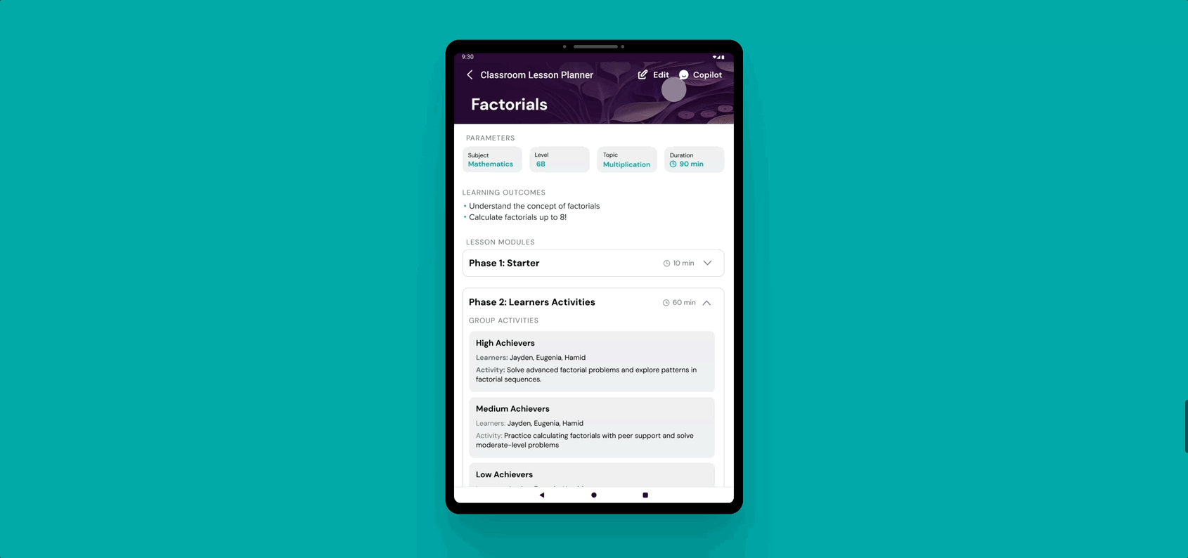 Screen walkthrough